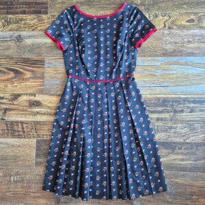 NWT Brooks Brothers Red Fleece $138 Floral Pleated Sheath Dress Short Sleeve